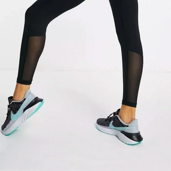 NWT NIke Dri FIt  HIigh Waist Black Training Pant Mesh Panel Pant Sz Medium - Picture 4 of 4